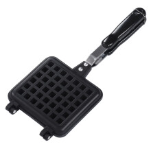 Non Stick Aluminum Alloy Square Waffle Pan with Dual Handles for Easy Cooking