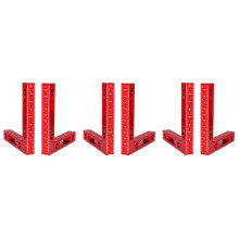 6 Pcs Aluminium Alloy 90 Degree Positioning Squares Right Angle Clamps Woodworking Carpenter Tool Corner Clamping Square