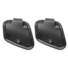 2X Motorfietsen ABS Zijvak Cover Oplader Waterdicht Cap Batterij Zijkap voor Nmax V2 2020-2021 Zwart