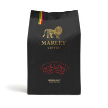 (1kg Whole Beans) One Love Organic Medium Roast - Marley Coffee - Strength 3 - Beans & Ground