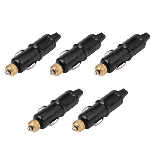 5X 12/24V Replacement Car Cigarette Lighter Socket Plug Adapter Charger + Fuse Set