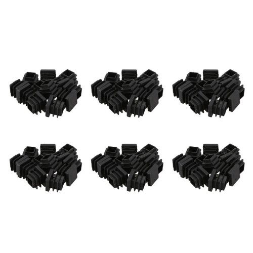 72 Pcs 15mm x 15mm Plastic Square Caps Tube Pipe Inserts End Blanking