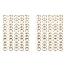 40Pcs 3 Ring Gold Book Rings Leaf Binders Office Book Rings Snap Split Hinged with 20 mm Inner Diameter Gold Book Rings