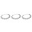 3X Collier/Choker Gothique de Rivets Punk En Metal de Perles 1