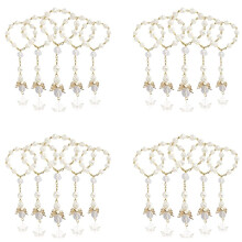 120 PCS Baptism Rosary Acrylic Rosary Beads Rosaries Angel for the First Communion Baptism Party Favors