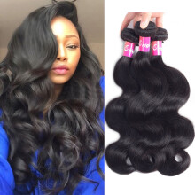 100% Virgin Remy Human Hair Extensions, Full Head Brazilian Weave Bundles, Color Dye Compatible