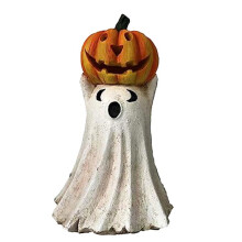 Halloween Pumpkin Figurines Rustic Resin Halloween Statue Pumpkin Figurines Novelty Halloween Decorations B