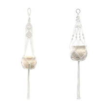 Handmade Macrame Plant Hanger Basket Flower Pot Balcony Hanging Decoration Knotted Lifting Rope Home Garden Decor