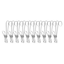 Clip per Raccoglitori In Acciaio Inossidabile, Mollette per Vestiti In Acciaio Inossidabile con Ganci, Clip Universali In Metallo per Cucina e Bagno