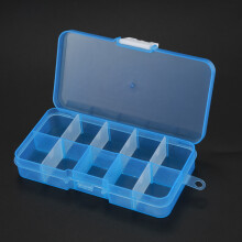 Pack of 8Pcs Plastic Jewelry Box Organizer Storage Container with Adjustable Dividers 15 Grids