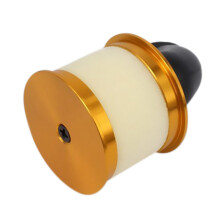 2X Luftfilter Schwamm Open Alloy Aluminium 04104 für 1/10 RC Hobby Modell Nitro Car, Gold