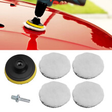 Autopolierpads Sets aus 6 Stück, 3 Zoll Imitations-Wolle mit 5/8 Zoll‑11 Adapter