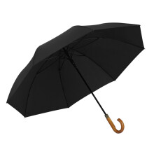 Large Windproof Golf Umbrella 54 Inch Automatic Open with Wood Hook Handle for Men and Women
