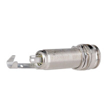 A1347 5 Piece Guitar Bass End Pin Output Jack 1/4 Inch Mono or Stereo Applications Silver