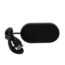 USB Speaker Portable Loudspeaker Powered Stereo Multimedia Speaker for Notebook Laptop PC(Black)