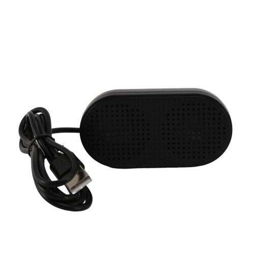 USB Speaker Portable Loudspeaker Powered Stereo Multimedia Speaker for Notebook Laptop PC(Black)