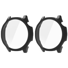 Case and Screen Protector 2 Pack for Huawei Watch GT 5 46mm, Full Bumper Protection, Black