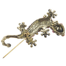 Fashion Cute Animal Gecko Brooches Alloy Crystal Women's Brooch Pins Badges Clothes Jewelry Girl Romantic Wedding Gifts Supplies