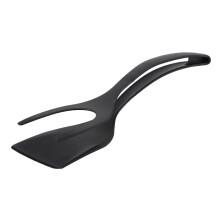 2 In1 Non-Stick Fried Egg Turners Bread Tongs Egg Spatula Silicone Flip Pancake Turner Steak Shovel Heat Resistant