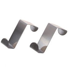 Household drawer stainless steel over the door hook 2 pieces