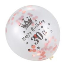 5Pc 12 Inch Confetti Balloons Latex  Birthday Balloons 30 Years Old Anniversary Wedding Party Decoration