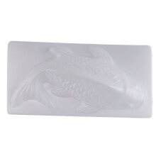 Moule de gateau en forme de poisson Moule a chocolat Moule de gelee 3D Gateau Moule pour le Metier a sucre Moule du bricolage Outil de cuisine - Blanc