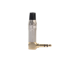 New zinc alloy L-shaped turn 3.5mm stereo headset welding plug
