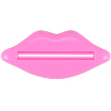 Home Multifunctional Bathroom Toothpaste Cream Squeezer,Lip shape, ( and Red,Random Send)