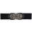 Retro Flower Elastisk Stretch-SpäNne Bred MidjebäLte Midjeband (Svart) 1