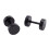 Earrings Steel False Spreader Black 6mm 1