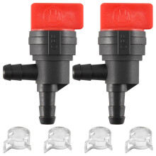 (Pack of 2) 1/4 inch 90 Degree Fuel Shut Off Valve for Briggs & Stratton 698181 494539 697944 Tecumseh 35857