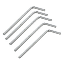 5pcs 4mm Cle a Six Pans en Metal Cle Hexagonale - d'Argent
