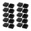 20 pieces Plastic square tube coupling cap plug cap 40 mm x 40 mm black 1