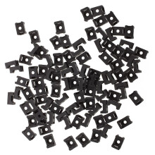Noir Cable de 9 mm Support de fixation Type de selle Cable en plastique Support de batterie 100 pcs