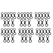 48x Scuba Diving Dive Snorkeling Silicone Snorkel Mask Strap Keeper Holder Clips Retainer Attachment Gear Spare Black