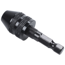 0.3-3.6mm Keyless Drill Chuck Screwdriver Impact Driver Adaptor 1/4" Shank Drill Black
