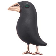 Crow Brooch Black Paint Bird Enamel Brooches Men Women Suits Dress Hat Collar Brooch Pins Animal Scarf Buckle Gift
