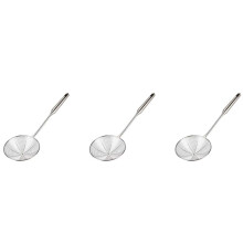 3X Araignée Skimmer à Tamis Panier de Friture En Métal En Acier Inoxydable Louche avec Cuillère à Long Manche