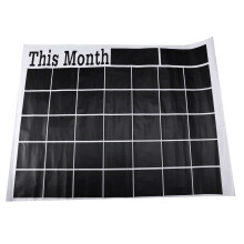 Diy 58x43cm Monthly chalkboard wall sticker,Blackboard Removable Vinyl Wall Sticker Chalkboard Calendar Decal Planner Mural