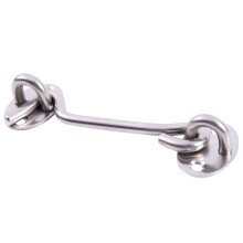 1set Stainless Steel Cabin Hook Eye Shed Gate Door Silent Holder Silver, 4inch