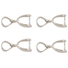 50 PC Entdeckungen Bail Connector Bale Pinch Clasp Anhänger (Silber)