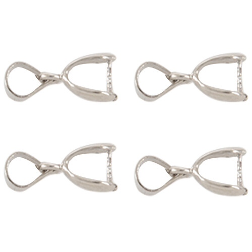50 PC Entdeckungen Bail Connector Bale Pinch Clasp Anhänger (Silber)