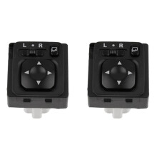 2X Mr951187 Car Rearview Mirror Sontrol Knob Button with Folding for Pajero Montero
