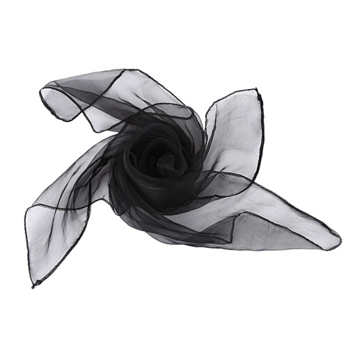 2X Bello Moda Pianura Piazza Chiffon Collo Sciarpa Capo Sciarpe 70 cm x 70 cm (Nero) 2
