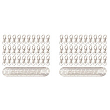 120 Pieces Key Ring Clip Hooks Twist Locks Lanyard Snap Hooks with Split Key Rings (Silver)
