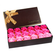 18Pcs Gradient Simulation Rose Seifenblume Rose Rot