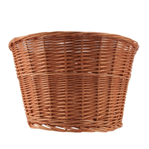 Retro, Handmade, Wicker Bicycle Front Basket with Leather Straps