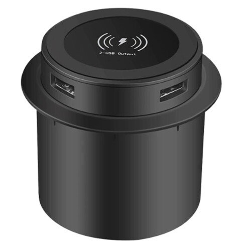 Fast Wireless Charger - Desktop Embedded Fast Wireless Charger with USB Port 30W Universal 2