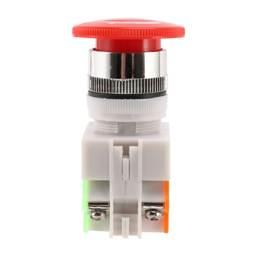 Red Mushroom Cap 1NO 1NC DPST Emergency Stop Push Button  AC 660V 10A 2