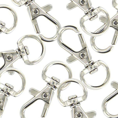 150Pcs Mousquetons Pivotants Porte-Cle Couleur D'Argent 2